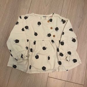 Zara blouse with apples 18-24m